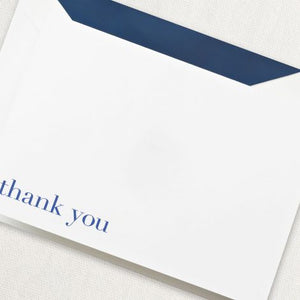 Crane Bodoni Blue Thank You Note