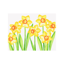 Load image into Gallery viewer, Daffodil Floral Folded Note Card
