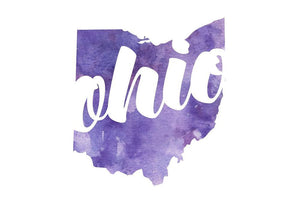 Ohio Watercolor Postcard
