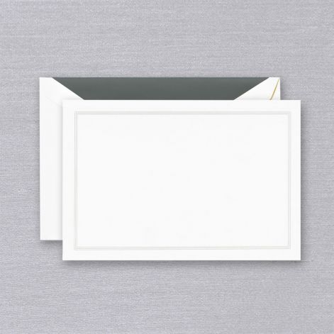 Crane Charcoal Triple Hairline Frame Card