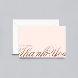 Crane Copper Foil Script Thank You Note