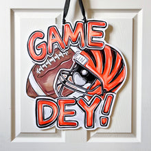 Load image into Gallery viewer, Cincinnati Bengals Game Dey Door Hanger -Who Dey Bengals
