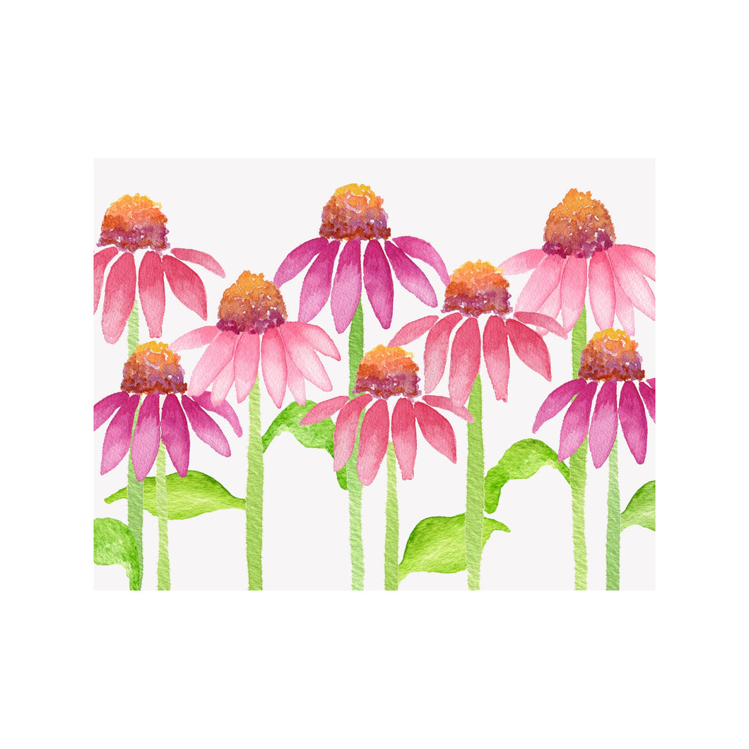 Brake Ink Stationery - Coneflower Floral Note Card