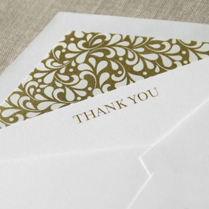 Crane Engraved Rounded Corner Thank You Card