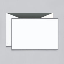 Load image into Gallery viewer, Crane Charcoal Bordered Correspondence Card
