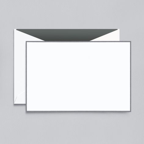 Crane Charcoal Bordered Correspondence Card
