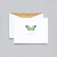 Load image into Gallery viewer, Crane Engraved Butterfly Thank You Note
