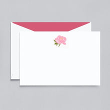 Load image into Gallery viewer, Crane Engraved Peony Correspondence Card
