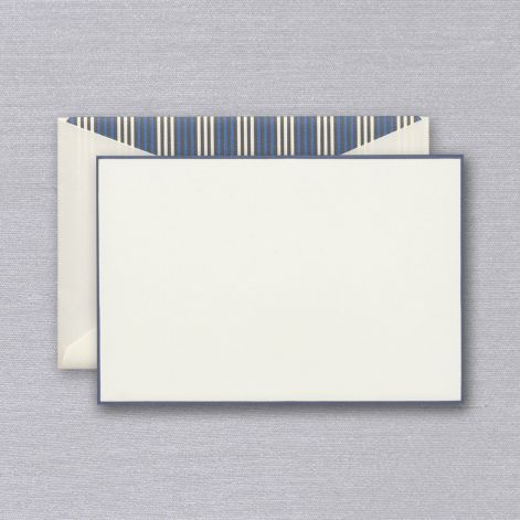 Crane French Blue Bordered Card