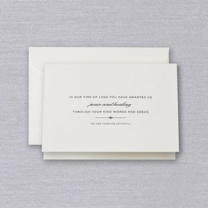 Crane Engraved Sympathy Acknowledgement Note