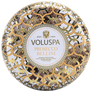 Voluspa Prosecco Bellini 2-Wick Tin Candle