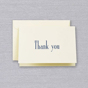 Crane Navy Thank You Note