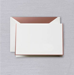 Crane Rose Gold Bordered Note