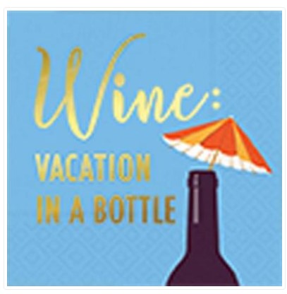 Vacation In A Bottle Cocktail Napkin